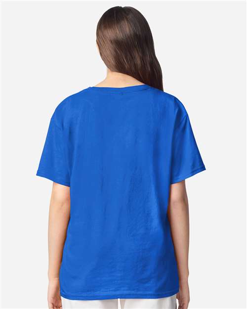 Gildan 3000B Youth Light Cotton T-Shirt - Royal - model back