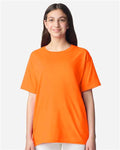 Gildan 3000B Youth Light Cotton T-Shirt - Safety Orange - model front