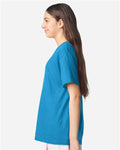 Gildan 3000B Youth Light Cotton T-Shirt - Sapphire - model side