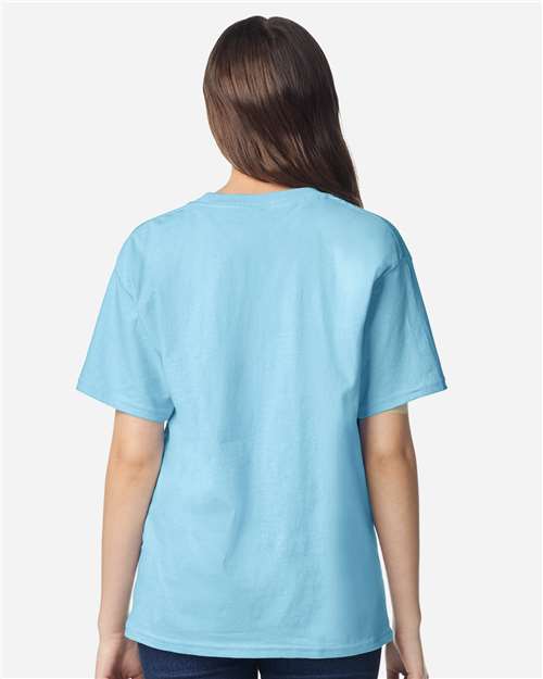 Gildan 3000B Youth Light Cotton T-Shirt - Sky - model back
