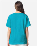 Gildan 3000B Youth Light Cotton T-Shirt - Tropical Blue - model back