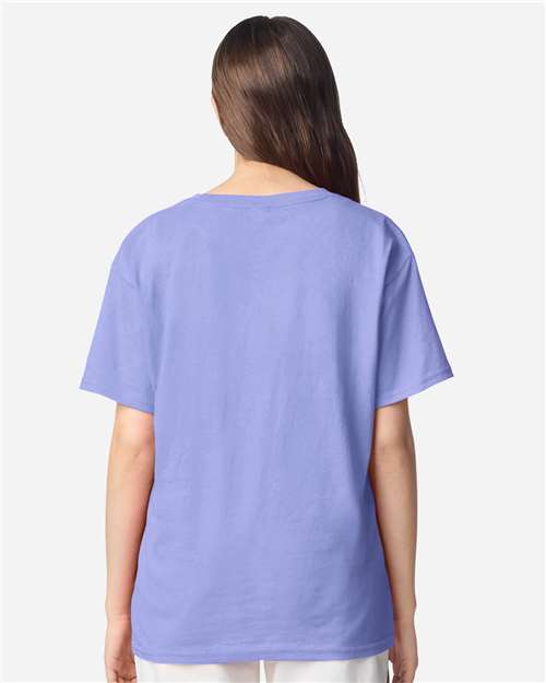 Gildan 3000B Youth Light Cotton T-Shirt - Violet - model back
