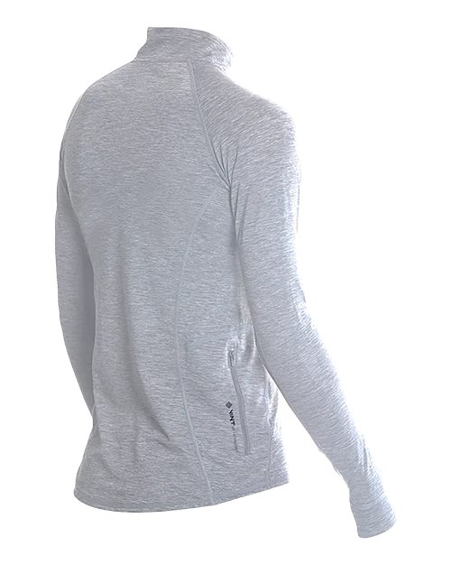 ANETIK WSFLTL0 Women's Flight Tech Quarter-Zip Pullover - Alloy Heathered - side