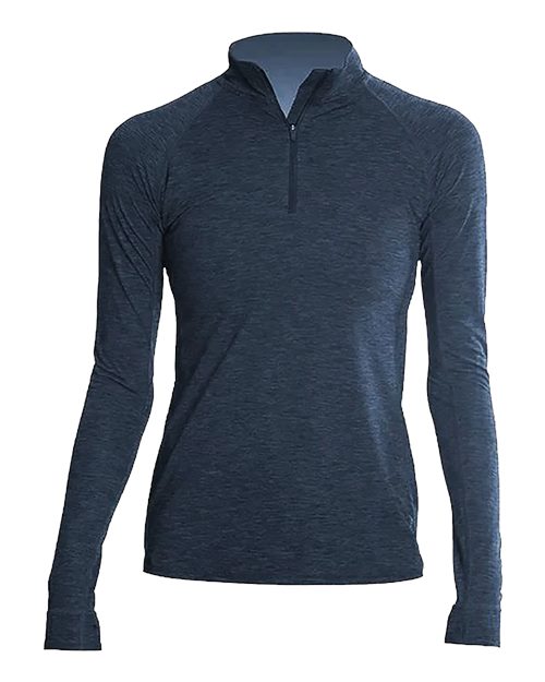 ANETIK WSFLTL0 Women's Flight Tech Quarter-Zip Pullover - Midnight Heathered - front