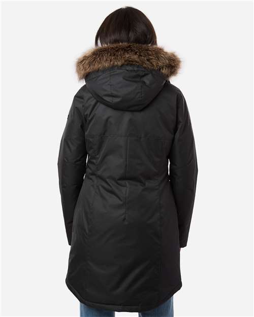 Columbia 179975 Women's Suttle Mountain Long Insulated Jacket - Black - model back