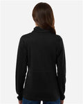 Columbia 213624 Women's Essential Hike Grid Fleece Half-Zip Pullover - Black - model back
