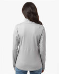 Columbia 213624 Women's Essential Hike Grid Fleece Half-Zip Pullover - Columbia Grey/ Columbia Grey - model back