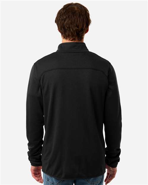 Columbia 213684 Men's Essential Hike Grid Fleece Full-Zip - Black - model back
