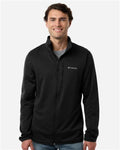 Columbia 213684 Men's Essential Hike Grid Fleece Full-Zip - Black - model front