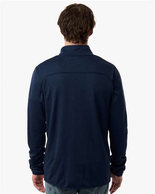 Columbia 213684 Men's Essential Hike Grid Fleece Full-Zip - Collegiate Navy - model back