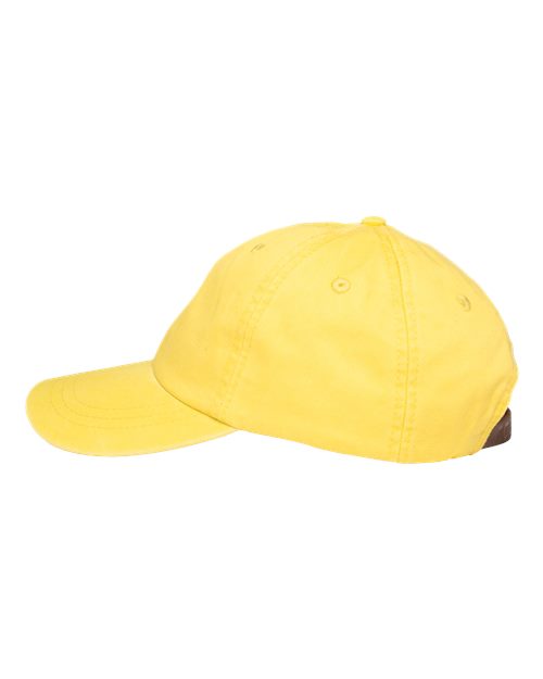 Adams Headwear LP101 Optimum Pigment-Dyed Dad Hat - Lemon - side