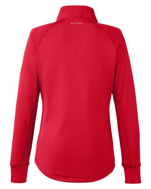 Spyder S16798 Women's Freestyle Half-Zip Pullover - Red - back