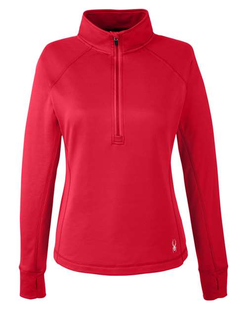Spyder S16798 Women's Freestyle Half-Zip Pullover - Red - front