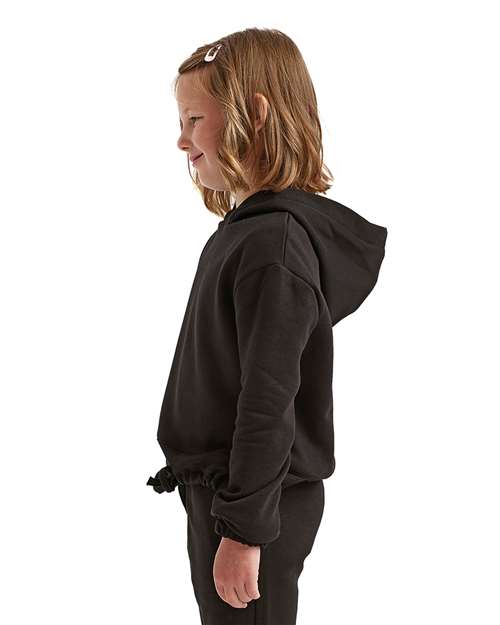 TriDri TD85B Youth Maria Hooded Sweatshirt - Black - model side