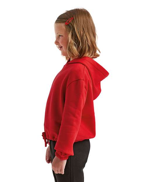 TriDri TD85B Youth Maria Hooded Sweatshirt - Fire Red - model side
