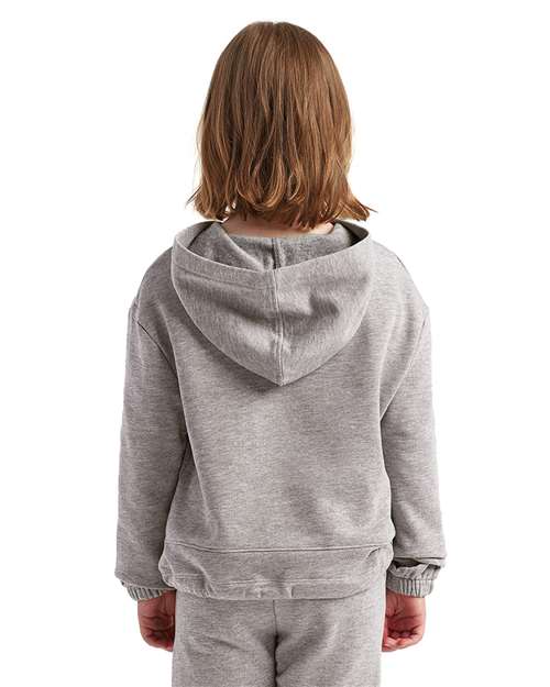 TriDri TD85B Youth Maria Hooded Sweatshirt - Heather Grey - model back