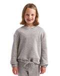 TriDri TD85B Youth Maria Hooded Sweatshirt - Heather Grey - model front