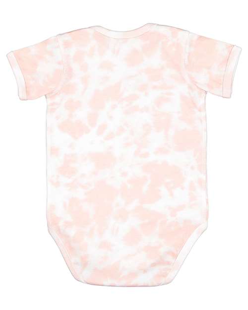 Rabbit Skins 4424EX Infant Fine Jersey Bodysuit - Extended Colors - Rose Tie Dye - back