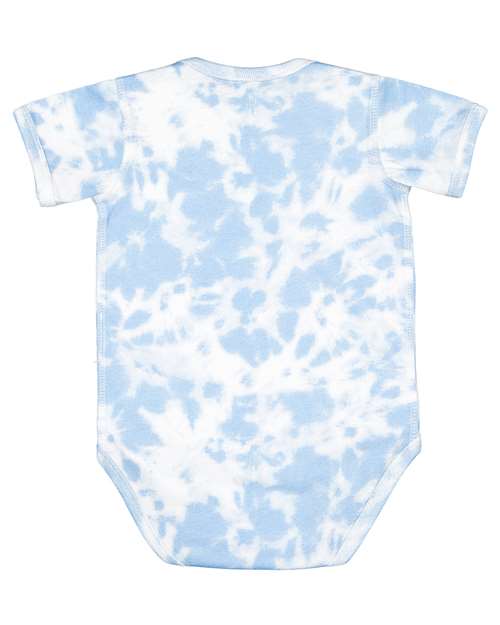 Rabbit Skins 4424EX Infant Fine Jersey Bodysuit - Extended Colors - Sky Tie Dye - back