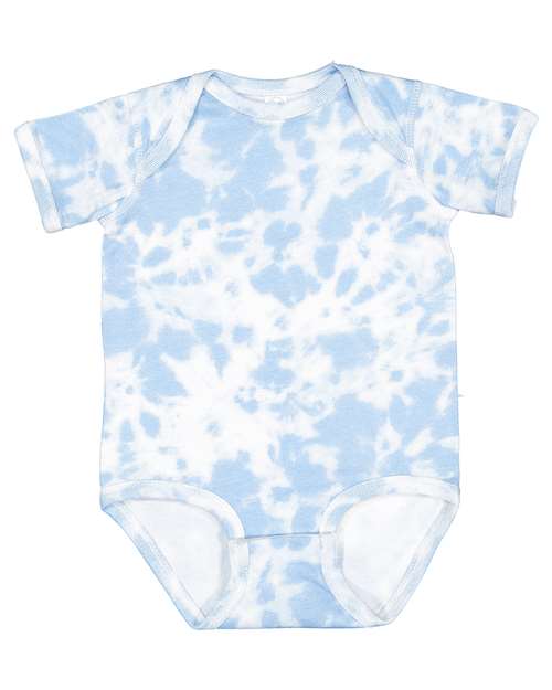 Rabbit Skins 4424EX Infant Fine Jersey Bodysuit - Extended Colors - Sky Tie Dye - front