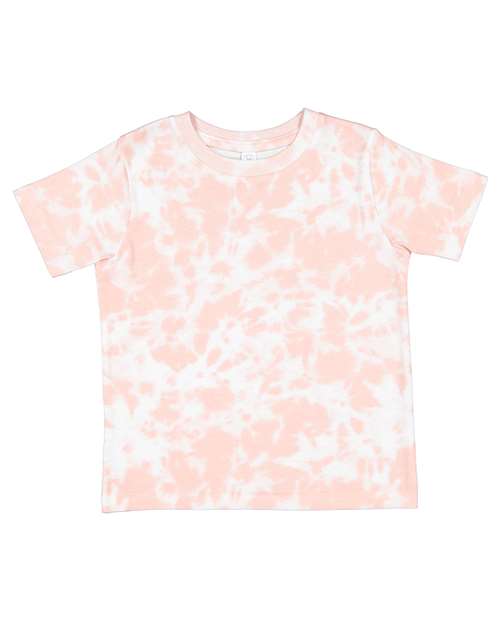 Rabbit Skins 3321EX Toddler Fine Jersey Tee - Extended Colors - Rose Tie Dye - front