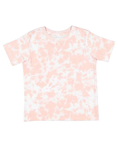 Rabbit Skins 3321EX Toddler Fine Jersey Tee - Extended Colors - Rose Tie Dye - front