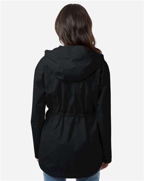 Columbia 211390 Women's Hikebound II Long Jacket - Black - model back