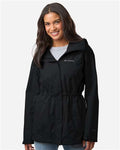 Columbia 211390 Women's Hikebound II Long Jacket - Black - model front