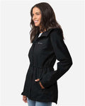 Columbia 211390 Women's Hikebound II Long Jacket - Black - model side