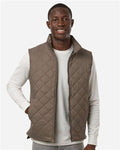 Weatherproof 207359 Men's Vintage Diamond Quilted Vest - Driftwood - model front