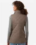 Weatherproof W207359 Women's Vintage Diamond Quilted Vest - Driftwood - model back