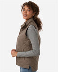 Weatherproof W207359 Women's Vintage Diamond Quilted Vest - Driftwood - model side