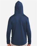 Swannies SWI600 Men's Ivy Hooded Sweatshirt - Navy - model back