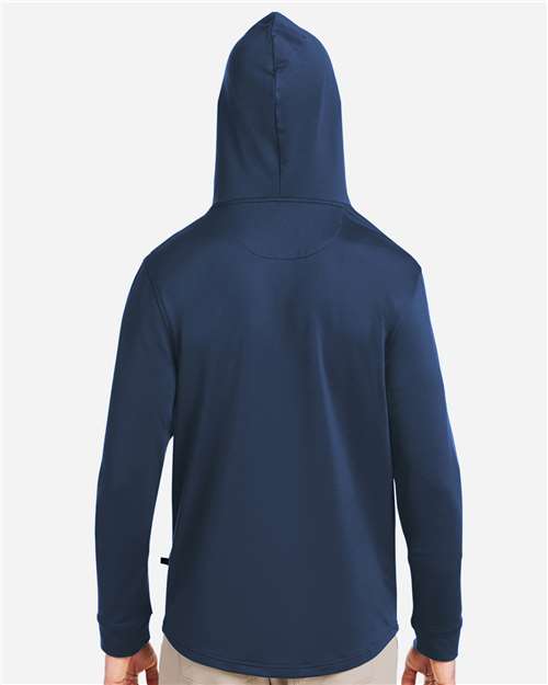 Swannies SWI600 Men's Ivy Hooded Sweatshirt - Navy - model back