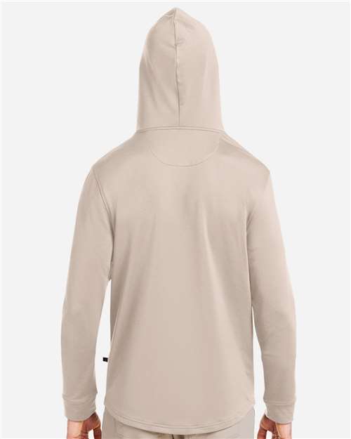 Swannies SWI600 Men's Ivy Hooded Sweatshirt - Tan - model back