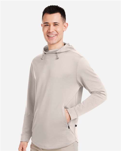 Swannies SWI600 Men's Ivy Hooded Sweatshirt - Tan - model side