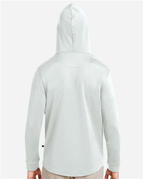 Swannies SWI600 Men's Ivy Hooded Sweatshirt - Glacier/ Glacier - model back