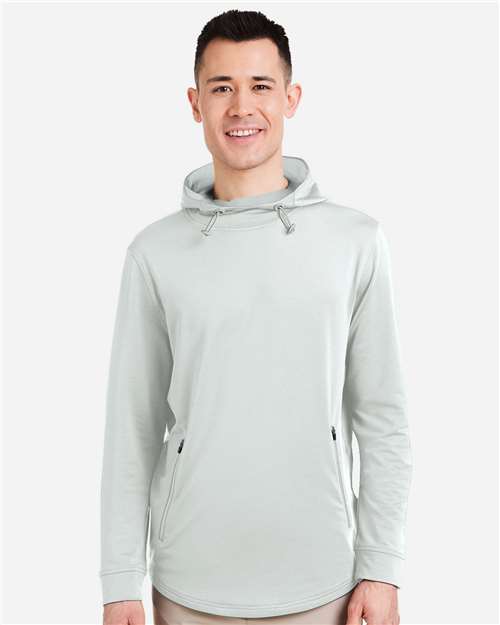 Swannies SWI600 Men's Ivy Hooded Sweatshirt - Glacier/ Glacier - model front
