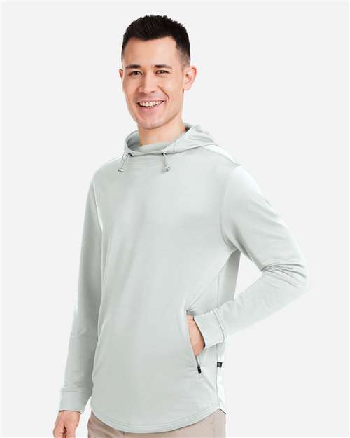 Swannies SWI600 Men's Ivy Hooded Sweatshirt - Glacier/ Glacier - model side