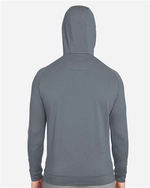 Swannies SWV600 Unisex Vandyke Quarter-Zip Hooded Pullover - Graphite - model back