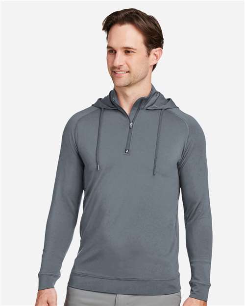 Swannies SWV600 Unisex Vandyke Quarter-Zip Hooded Pullover - Graphite - model front