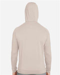 Swannies SWV600 Unisex Vandyke Quarter-Zip Hooded Pullover - Tan - model back