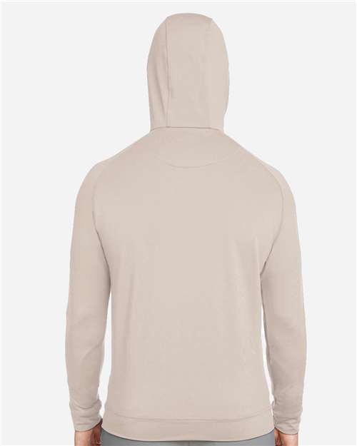 Swannies SWV600 Unisex Vandyke Quarter-Zip Hooded Pullover - Tan - model back