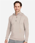 Swannies SWV600 Unisex Vandyke Quarter-Zip Hooded Pullover - Tan - model side