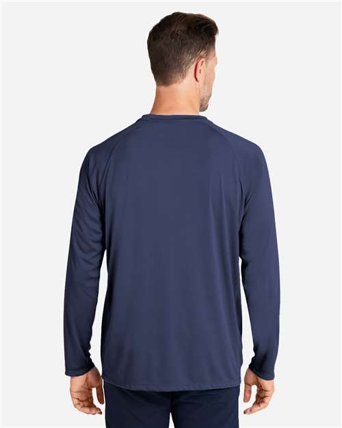 HUK H12L009 Men's LoPro Pursuit Long Sleeve T-Shirt - Naval Academy - model back