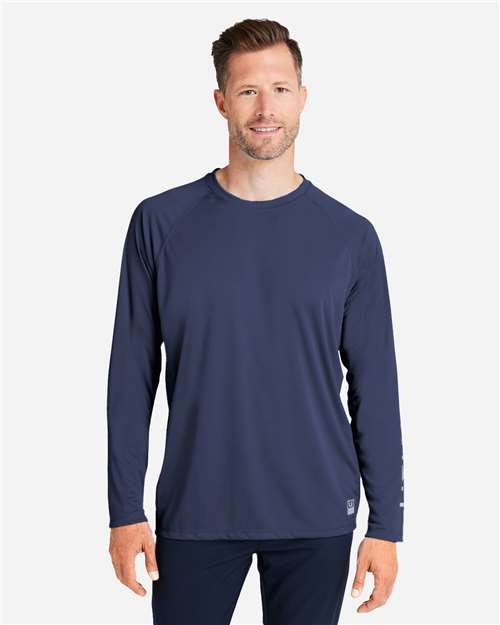 HUK H12L009 Men's LoPro Pursuit Long Sleeve T-Shirt - Naval Academy - model front