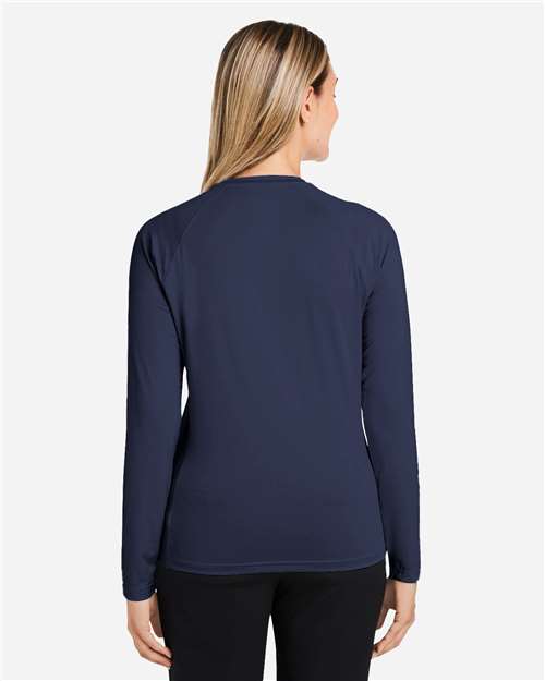 HUK H612L04 Women's LoPro Pursuit Long Sleeve T-Shirt - Naval Academy - model back