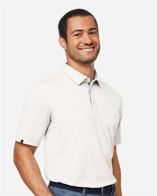 Swannies SW2001 Men's James H Polo - White Heather - model side