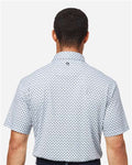 Swannies SW5400 Men's Hazelwood Polo - Glacier/ Black - model back