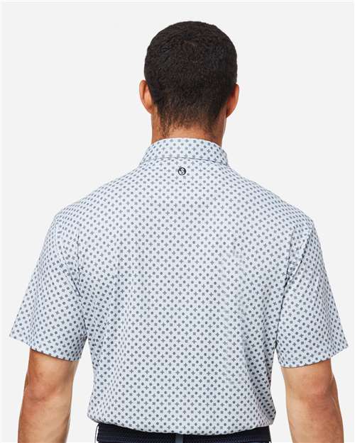 Swannies SW5400 Men's Hazelwood Polo - Glacier/ Black - model back